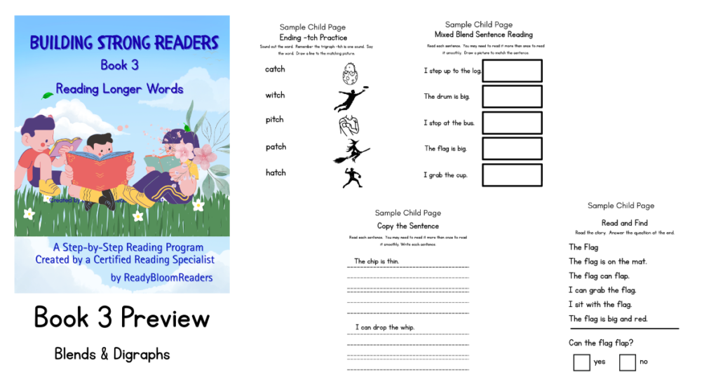 Sample pages from Book 3 Reading Longer Words
