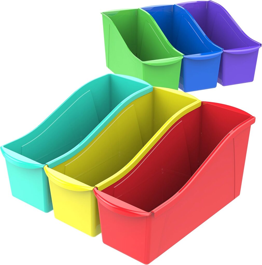 Colorful Plastic Book Bins