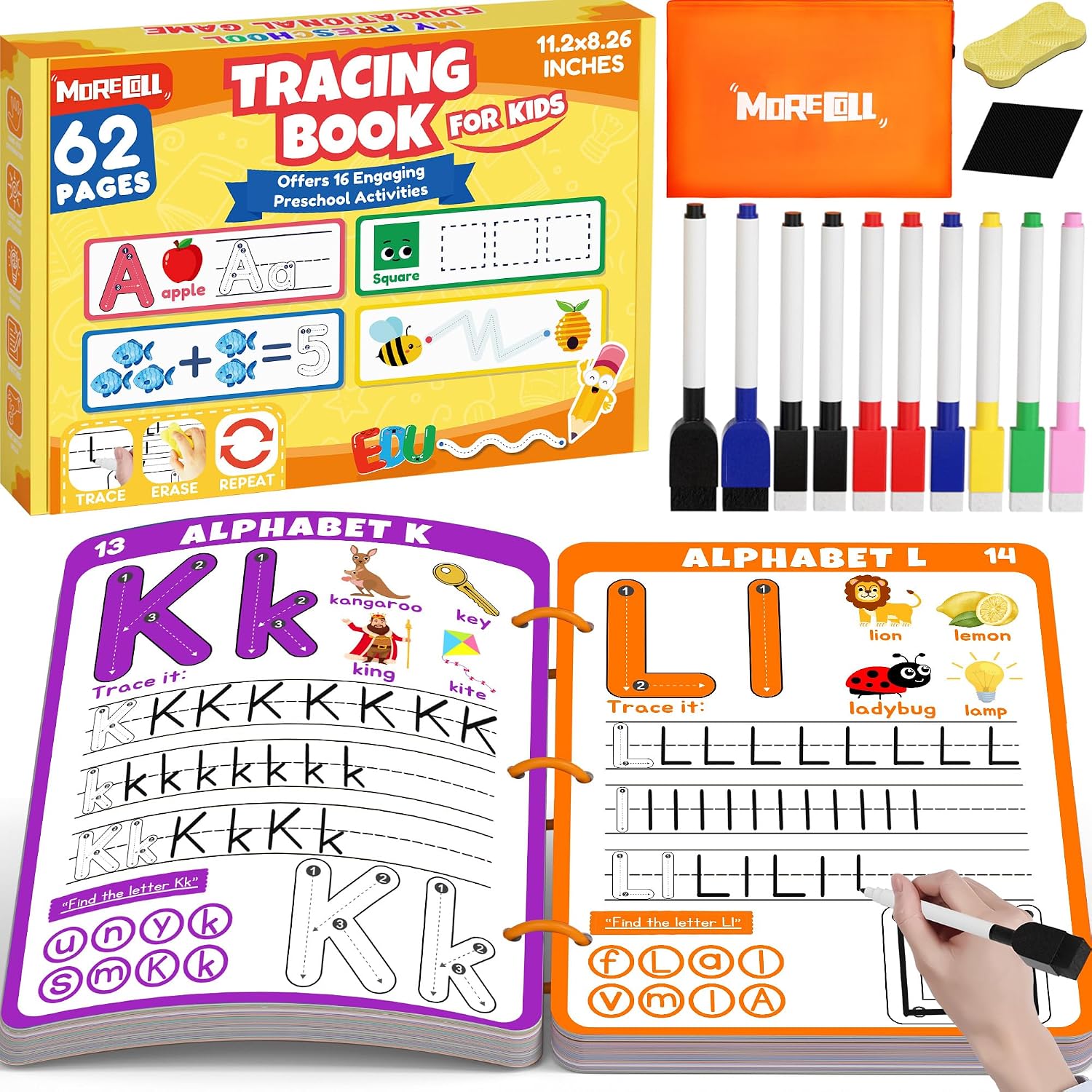 Reusable Preschool Learning Activities Workbook
